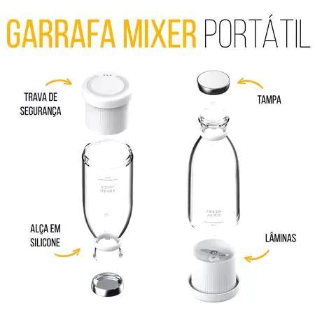 Garrafa Juicer Mini Liquidificador Elétrico Portátil Recarregável